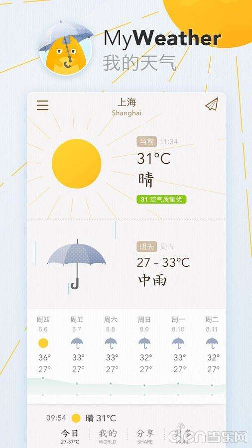 我的天气MyWeather手机版iOS下载v2.9